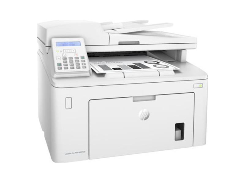G3Q79A#B19  МФУ HP LaserJet Pro MFP M227fdn (p/ c/ s/ f, A4, 1200dpi, 28ppm, 256Mb, 2 trays 250+10, Duplex, ADF 35 sheets, USB/ Eth/ NFC, Flatbed, white, Cartridge 1600 pages in box, 1 warr)