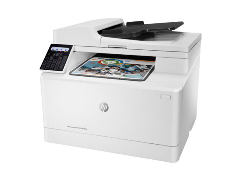 T6B71A#B19  МФУ HP Color LaserJet Pro MFP M181fw (p/ c/ s/ f, A4, 600dpi, 16/ 16ppm, 128 Mb, 1 tray 150, USB/ LAN/ Wi-Fi, ADF 35 sheets, Touchsreen, 4 Cartridges 800 pages in box&USB cable 1m in box, repl. CZ165A)