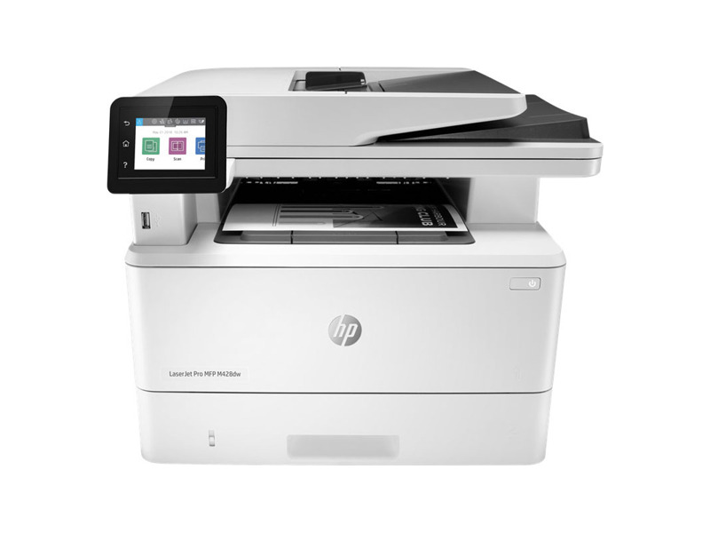 W1A31A#B09  МФУ HP LaserJet Pro MFP M428dw RU (p/ c/ s, A4, 38 ppm, 512Mb, Duplex, 2 trays 100+250, ADF 50, USB 2.0/ GigEth/ Dual-band WiFi with Bluetooth Low Energy, Cartridge 10 000 pages in box, ., repl. F6W16A)