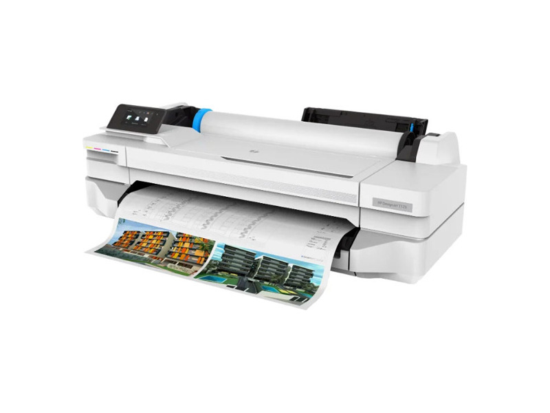 5ZY57A#B19  Плоттер HP DesignJet T125 (24'', 4color, 1200x1200dpi, 256Mb, 45spp(A1), USB/ LAN/ Wi-Fi, rollfeed, sheetfeed, tray50(A3/ A4), autocutter, repl. CQ891C)