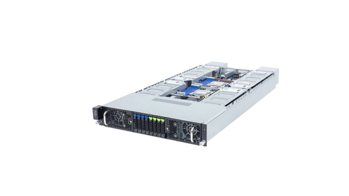 G294-Z42-AAP2  Серверная платформа GIGABYTE G294-Z42-AAP2/ 2U/ 2xAMD EPYC 9004/ 9005/ 24xDIMM DDR5 6400 MHz/ 4 x NVIDIA H200 NVL PCIe GPU 2 way NVLink / x NVIDIA RTX PRO 6000 Blackwell GPU/ 8 x AMD Radeon AI PRO R9700S/ 4 x 2.5'' Gen5 NVMe/ SATA/ SAS 24G/ HS/ 4 x 2.5'' SA