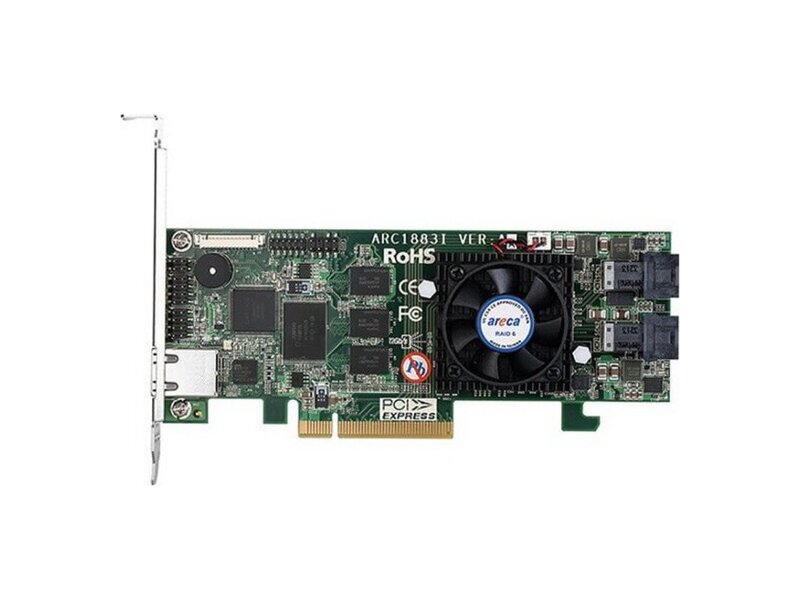 ARC-1883i Areca RAID controller ARC-1883i PCI-E Gen3 x8 LP SAS/ SATA 12G, RAID 0, 1, 5, 6, 10, 50, 60, 8x2int SFF8643, 2GB cache