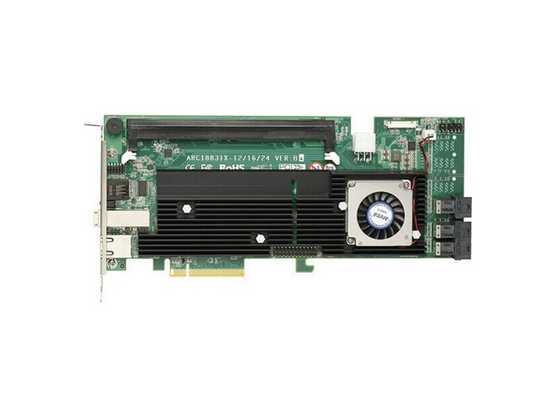 ARC-1883ix-12 Areca RAID controller ARC-1883ix-12 PCI-E Gen3 x8 FP SAS/ SATA 12G, RAID 0, 1, 5, 6, 10, 50, 60, 16x3int SFF8643/ ext SFF8644, 2GB cache