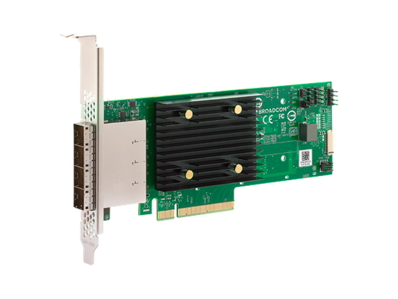 05-50075-00003  LSI RAID 9500-16e SGL (03-50075-00) PCIe Gen4 x8 LP, Tri-Mode SAS/ SATA/ NVMe 12G HBA, 16port(4*ext SFF8644), 3816 IOC