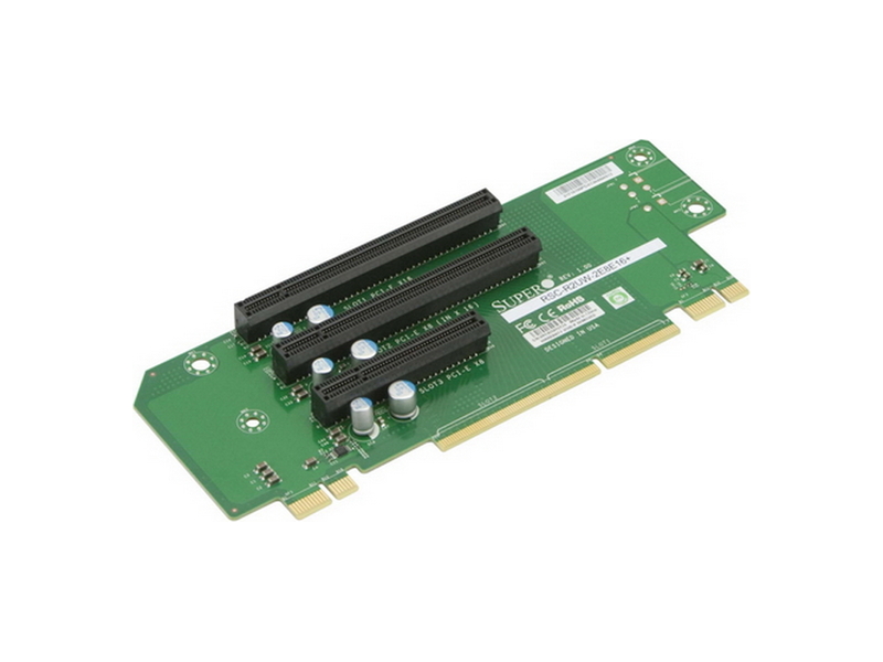 RSC-R2UW-2E8E16+  Supermicro RSC-R2UW-2E8E16+ Riser Card 2U, (2 PCI-Ex8 & 1 PCI-Ex16), Left Slot (WIO) Passive