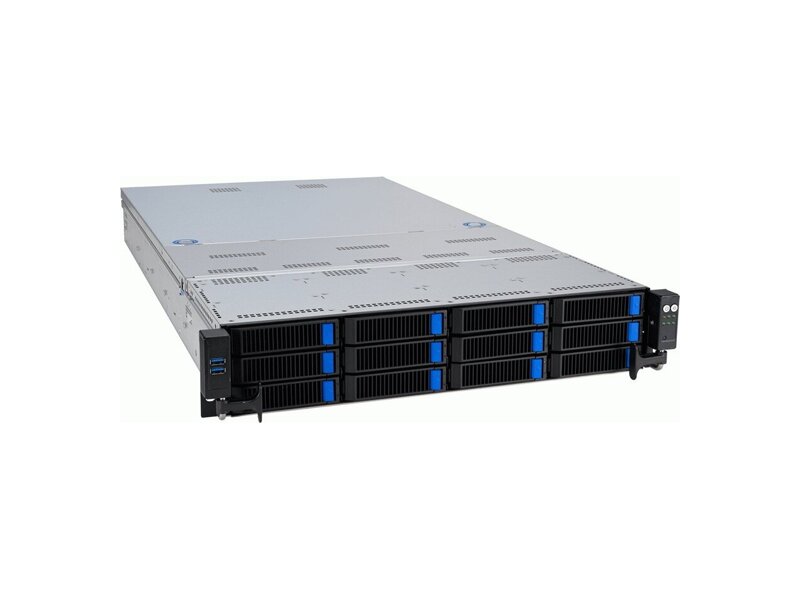 90SF02E1-M002Y0  ASUS Server RS720A-E12-RS12 AMD EPYC 9004 dual-processor 2U server 24 DIMM, 8 NVMe, nine PCIe® 5.0 slots, two M.2, OCP 3.0, four dual-slot GPUs, and ASUS ASMB11-iKVM