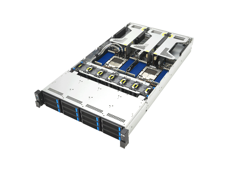 90SF0441-M009J0  Серверная платформа ASUS RS720A-E13-RS12U/ 2U/ 2xAMD EPYC 9005/ 24xDIMM DDR5 6400 MHz/ 8x2.5''/ 3.5''/ NVME/ SATA/ SAS/ 4x2.5''/ 3.5'' SATA/ HS/ 6 x PCI-E Gen5 x8/ 3 x PCI-E Gen5 x16 FHFL/ 2 x PCI-E Gen5 x16 FHHL/ 2xOCP 3.0/ 4xUSB/ miniDP/ RJ45/ 2x3200W 2