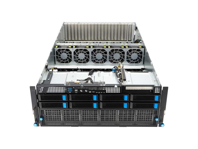 90SF02H4-M00220  Серверная платформа/ ASUS ESC8000A-E12P-SKU4/ 10G/ 4U/ 2xAMD EPYC 9004/ 24x RDIMM DDR5 4800MGz / 8 x 3.5'' HS / 8xM.2 NVMe / 13xPCi-E 5.0/ OCP/ 3KW(2+2)/ 2xUSB/ VGA/ Com/ RJ45