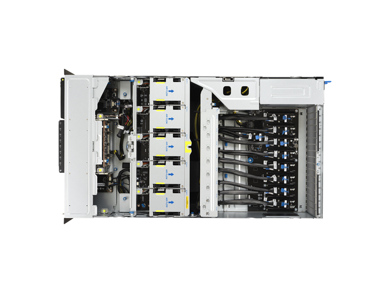 90SF0402-M00ZS0  Серверная платформа ASUS ESC8000A-E13 SKU2/ 4U/ 2xAMD EPYC 9004/ 9005/ 24xDIMM DDR5 6400 MHz/ 4x 2.5'' NVME/ 4x 2.5 SATA/ SAS/ 8xPCI-E Gen x16 FHFL 2-slot GPU/ PCI-E Gen5 FHHL x16 NIC/ PCI-E Gen5 x16 FHHL HBA/ RAID/ 3xUSB/ miniDP/ RJ45/ 4x3200W 3