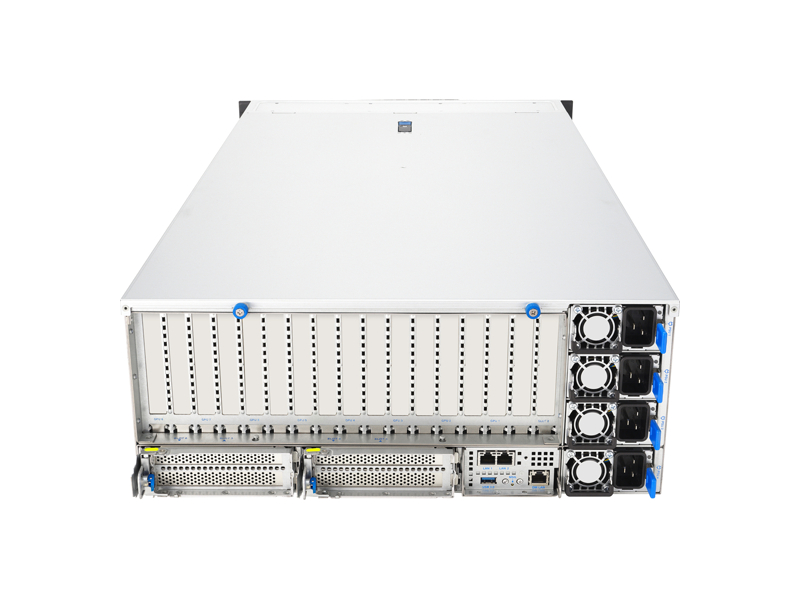 90SF0404-M00ZR0  Серверная платформа ASUS ESC8000A-E13P/ 4U/ 2xAMD EPYC 9005/ 24xDIMM DDR5 6400/ 8x 2.5'' NVME/ 2xM.2 22110/ 8 x PCI-E Gen5 x16 for dual-slot GPU card / FH/ FL/ 5 x PCI-E Gen5 x16 NIC/ BlueField-3 card FH/ HL/ 3xUSB/ miniDP/ 3xRJ45/ 4x3200W 1