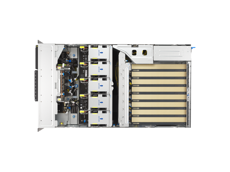 90SF0411-M00L20  Серверная платформа ASUS ESC8000-E12P-SKU1/ 4U/ 2xAMD EPYC 9004/ 24xDIMM DDR5 4800 MHz/ 8x3.5'' HS/ 8 x NVMe/ SATA/ SAS/ 4xSATA 6G/ M.2 PCI-E Gen3 x4/ ASUS PIKE II 3008 8-port HBA/ ASUS PIKE II 3108 8-port HW RAID/ PCI-E Gen5 x16 LPHL HBA/ RAID/ 8xPCI-E Ge 3