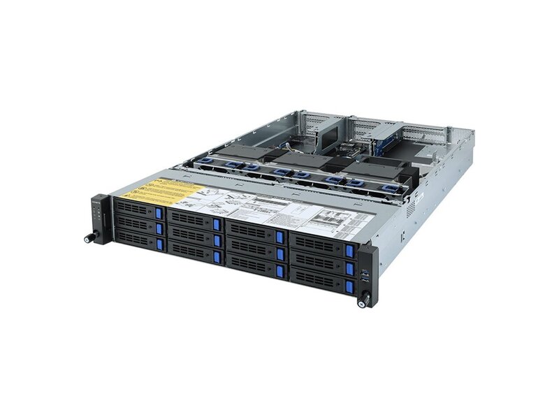 6NR282Z93MR-00  Gigabyte Rack Server 2U R282-Z93 Dual AMD EPYC 7002, 32 x DIMMs, 2 x 1Gb/ s LAN, 12 x 3.5'' SATA HDD/ SSD, Ultra-Fast M.2 with PCIe Gen4 x4, 5x PCIe Gen4 x16, 1 x OCP 3.0 Gen4 x16, 1 x OCP 2.0 Gen3 x8, 2000W 80 PLUS Platinum