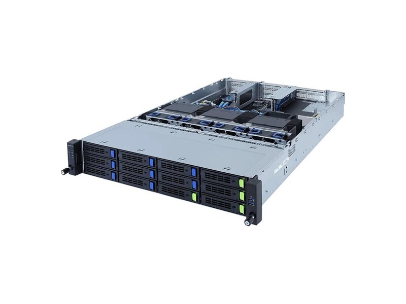 6NR282Z96MR-00  Gigabyte Rack Server 2U R282-Z96, 12 x 3.5''/ 2.5'' SATA/ SAS/ NVMe hs HDD/ SSD bays; 2 x EPYC 7003/ 7002 Socket SP3; 32x DDR4 DIMM (RDIMM / LRDIMM); 4 x PCIe slots + 1 x OCP 3.0x16 mezzanine slot + 1 x OCP 2.0x8 mezzanine slo