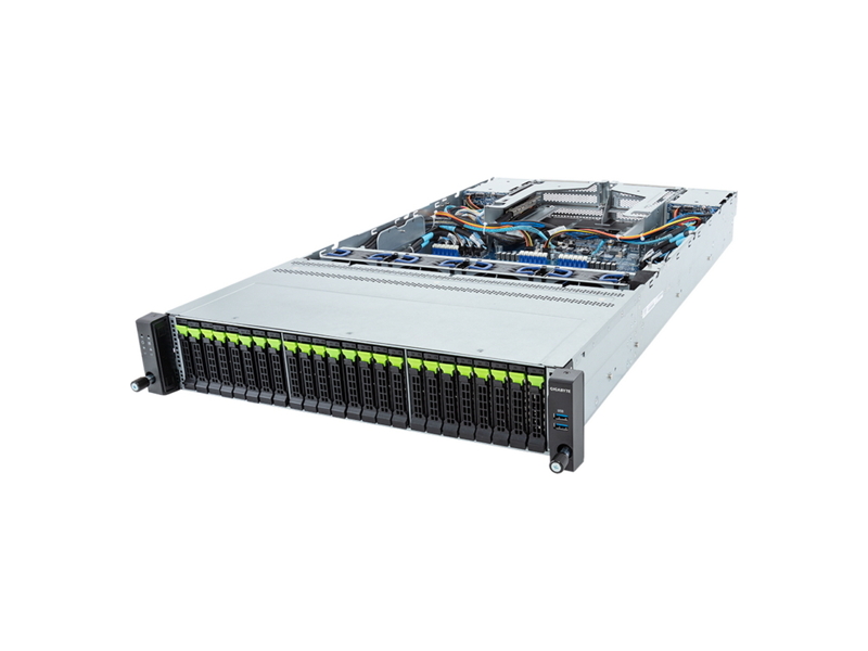 6NR283Z96DR000AAE11  Серверная платформа Gigabyte R283-Z96 Rack Server - AMD EPYC 9004 - 2U DP 24+4-Bay Gen5 NVMe/ SATA/ SAS4 1+1 2000W (240V) 80 PLUS