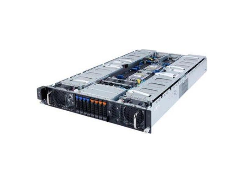 6NG292Z44MR-00  Gigabyte Rack Server 2U G292-Z44 Dual AMD EPYC™ 7002 series processor family, 8-Channel RDIMM/ LRDIMM DDR4 per processor, total 16 x DIMMs, 2 x 10Gb/ s BASE-T LAN ports (Intel® X550-AT2 controller), 1 x Dedicated management port, 8 x 2.5'' hot-swappable HD