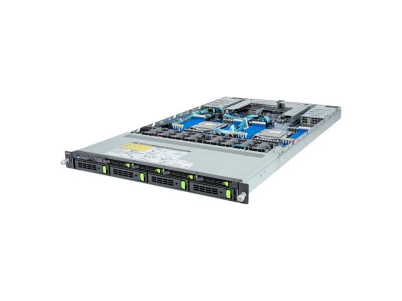 R183-Z91-AAD1  Gigabyte Rack Server 1U R183-Z91-AAD1 2x AMD EPYC 9004 USB 3.2 24x DDR5 2x 1600W 4x 2.5 + 4x 3.5/ 2.5 NVME/ SATA/ SAS Hot-swap