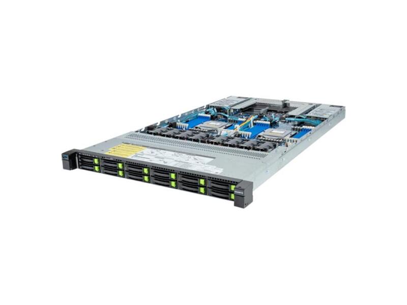 R183-Z92-AAD1  Gigabyte Rack Server R183-Z92 / 1U / 2x 9004 AMD EPYC / 24 x RDIMM DDR5 4800 MHz / SP5 / 12 x 2.5'' Gen4 NVMe/ SATA/ SAS / HS / 3 x M.2 PCIe Gen3 x4, x2 / 2 x FHHL PCIe Gen5 x16 / 2 x OCP NIC 3.0 PCIe Gen5 x16 / 3 x USB 3.2 Gen1 port (Type-A) / Mini-DP / 2