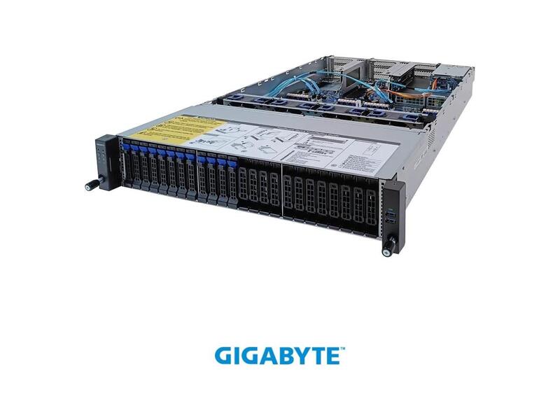 6NR282Z97MR-00  Gigabyte Rack Server R282-Z97 Dual AMD EPYC 7003, 32x DIMMs, Dual 1Gb/ s LAN ports (Intel® I350-AM2) + management LAN, 16x 2.5'' SATA +2x 2.5'' Rear, Dual 1600W 80 PLUS Platinum PSU 2U