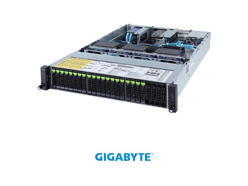 6NR282Z9GMR-00  Gigabyte Rack Server R282-Z9G / 2U / 2x 7003 AMD EPYC / 32 x LRDIMM DDR4 3200 MHz / SP3 / 20 x 2.5'' Gen4 NVMe/ HS / 2 x 2.5'' SATA/ SAS/ HS / M.2 PCIe Gen4 x4 / FHHL PCIe Gen4 x16 / 4 x USB 3.0 / VGA Port / 2 x RJ45 / MLAN