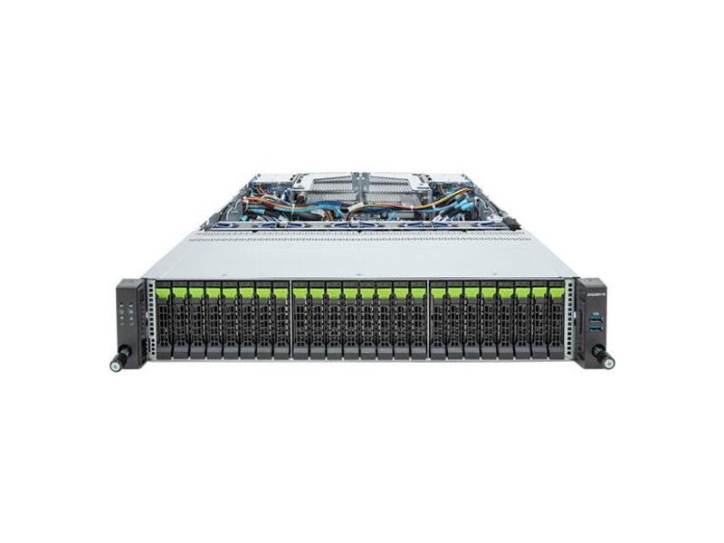 R283-Z96-AAE1  Серверная платформа GIGABYTE R283-Z96-AAE1 GIGABYTE/  2U/  2xAMD EPYC 9004/  9005/  SP5 LGA6096/  24xDIMM DDR5 4800 MHz/  24 x 2.5'' Gen5 NVMe/  HS/  4 x 2.5'' SATA/  SAS 24G/  HS/  2 x M.2 PCI-E Gen3 x2/  x4/  FHHL PCIe Gen5 x16/  OCP NIC 3.0 PCI-E Gen5 x1