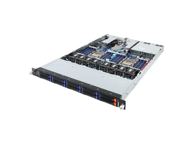 6NR181N20MR-00  Серверная платформа Gigabyte 1U R181-N20 (LGA3647, C621, PCI-E, 10xHS SAS/ SATA, 2xGbLAN, 24DDR4, 1600W HS)