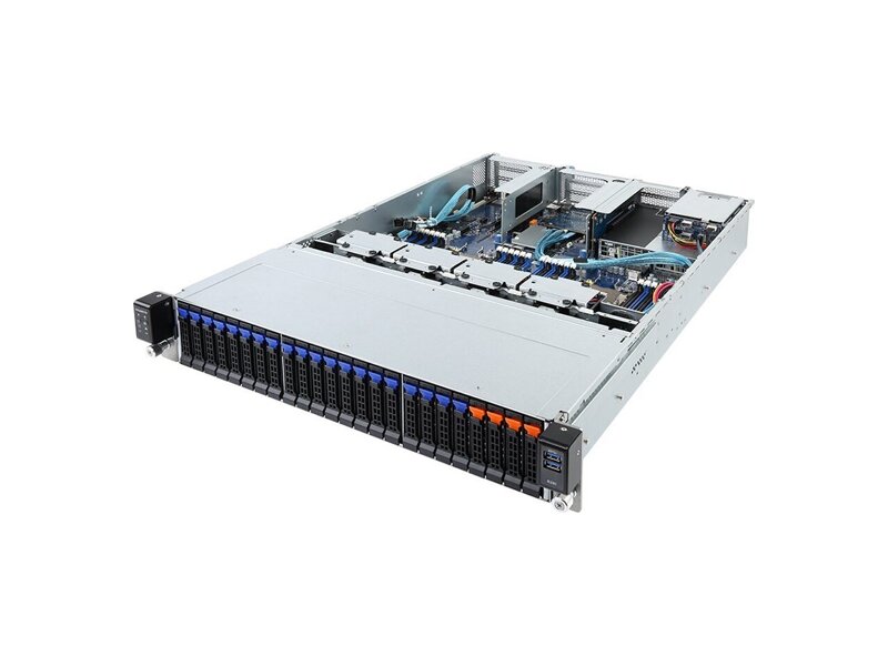 6NR281N40MR-00  Gigabyte Rack Server R281-N40 Dual Intel Xeon Scalable 2nd Gen/ 24x DIMMs/ Dual 1Gb/ s LAN ports/ 1x management port/ Onboard 12Gb/ s SAS expander/ 4x 2.5'' U.2, 22x 2.5'' SATA/ SAS HDD/ SSD bays/ 8 x PCIe Gen3 expansion slots/ 1x OCP Gen3 x16 slot/ Dual 12