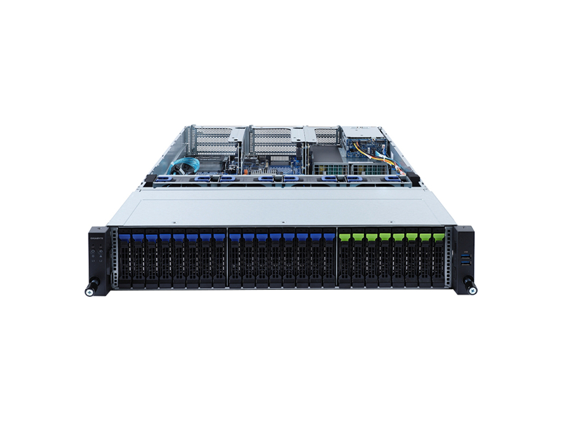 6NR282N81MR-00-101  Серверная платформа Gigabyte R282-N81 2U, 2x LGA4189 socket P+ 3rd Intel, 16 x 2.5'' SATA/ SAS hsb + 8 x 2.5'' SATA/ SAS/ Gen4 NVMe hsb, 32 RDIMM/ LRDIMM, AST2600, 2 x 1Gb/ s LAN ports (I350-AM2) + 1 x 10/ 100/ 1000 management LAN, 2 x 1600W