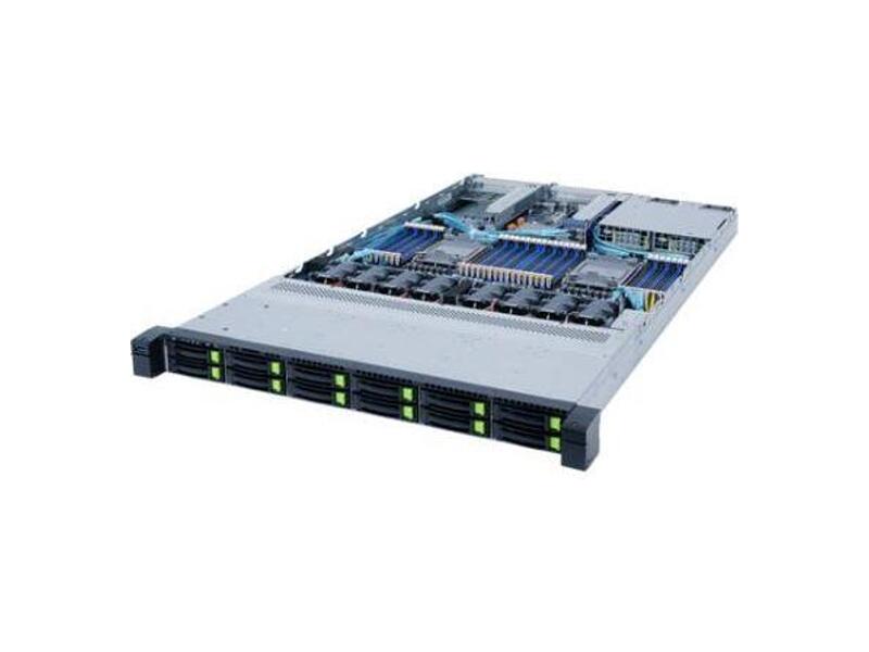 6NR182NC0MR-00  Gigabyte Rack Server 1U R182-NC0 LGA 4189, 8-Channel RDIMM/ LRDIMM DDR4 per processor, 32 x DIMMs, Intel® C621A Chipset, Dual ROM Architecture supported, 2 x 1Gb/ s LAN ports (Intel® I350-AM2), 1 x Dedicated management port, 12 x 2.5'' Gen4 NVMe/ SATA/ SAS