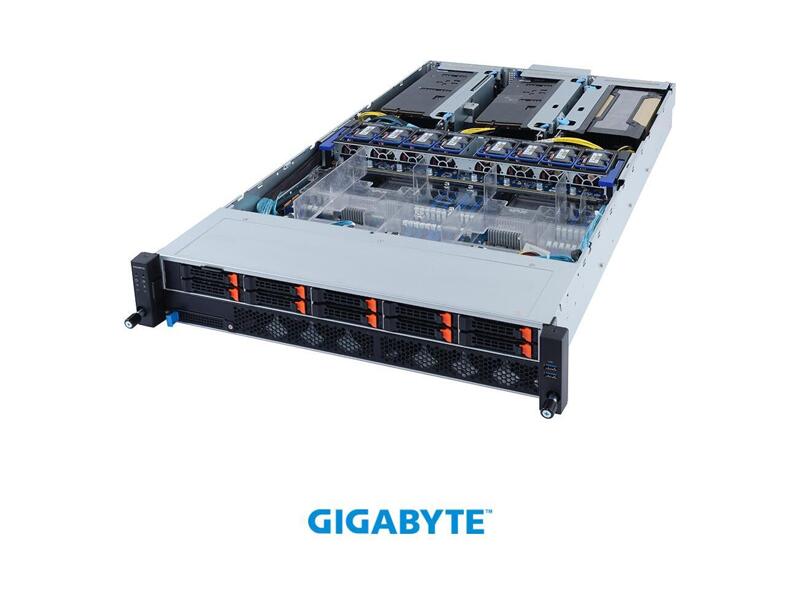 6NR2924S0MR-00  Gigabyte Rack Server R292-4S1 Quad Intel Xeon Scalable 3rd Gen, 4x LGA 4189, 48 x DIMM DDR4, 10x 2.5'' NVMe/ SAS/ SATA HDD/ SSD, Dual 10G Intel X710-AT2 LAN, 1x M.2 PCIe Gen3, 8x FHFL PCIe Gen3 x16, 1x OCP Gen3 x16 slot, 1+1 3200W 80 PLUS Platinum PSU