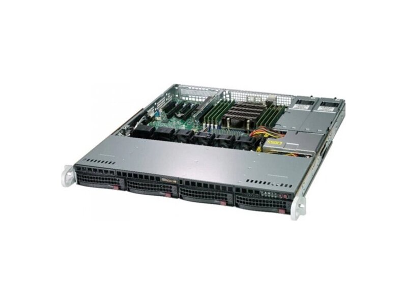 AS -1013S-MTR  Серверная платформа Supermicro AS -1013S-MTR A+ Server 1U Single AMD EPYC/ no memory(8)/ on board RAID 0/ 1/ 5/ 10/ no HDD(4)LFF/ 2xGE/ 2x400W