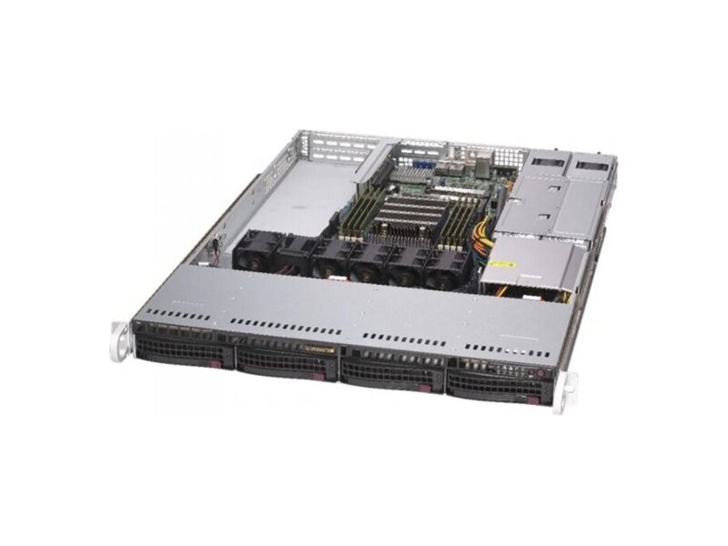 AS -1014S-WTRT Серверная платформа Supermicro AS-1014S-WTRT Single AMD EPYC 7002, 8 DIMMs, 2 PCI-E 4.0 x16 (FHFL) slots, 1 PCI-E 4.0* x16 (LP) ''slot, 4 Hot-swap 3.5'' SATA3 drive bays, 2x 10GBase-T LAN, 500W RPSU''