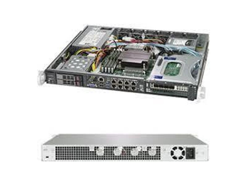 SYS-1019C-FHTN8  Supermicro SuperServer 1U 1019C-FHTN8 Single Skt Xeon E-2100, 8th Gen. Core i3, Celeron, Pentium/ 4x DIMM/ on board C246 SATA3 RAID 0,1,5,10/ 2x 2.5'' Hot-swap SATA3, 2 Int. 2.5'' SATA3 (SSD only)/ 8 GbE LAN ports/ 1 PCIE 3.0 x16 (FHFL)/ 350W