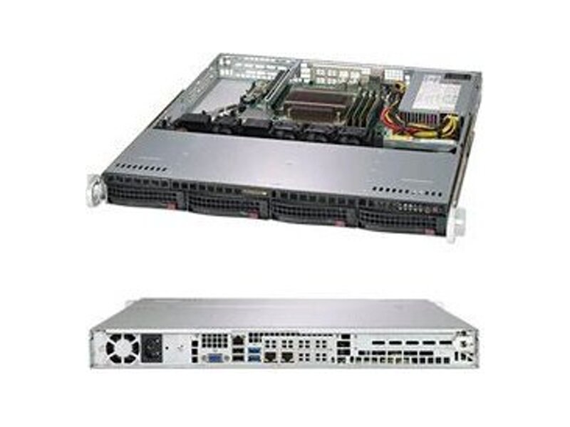 SYS-5019C-M  Supermicro SuperServer 1U 5019C-M, Single Skt H4 (LGA 1151), 4x DIMM, 2 GbE LAN ports, 1 dedicated IPMI LAN, 4 Hot-swap 3.5'' drive bays, 1 PCI-E 3.0 x16 slot, 350W PSU
