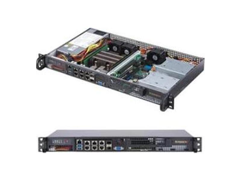 SYS-5019D-FN8TP  Supermicro SuperServer 1U 5019D-FN8TP Xeon processor D-2146NT/ 4x DIMM/ 1 Int.3.5'' or 4 Int. 2.5'' drive bays/ 4x 1GbE, 2x 10GBase-T, 2x 10G SFP+ and 1 dedicated LAN for IPMI 2.0/ 1 VGA, 2 USB 3.0/ 200W
