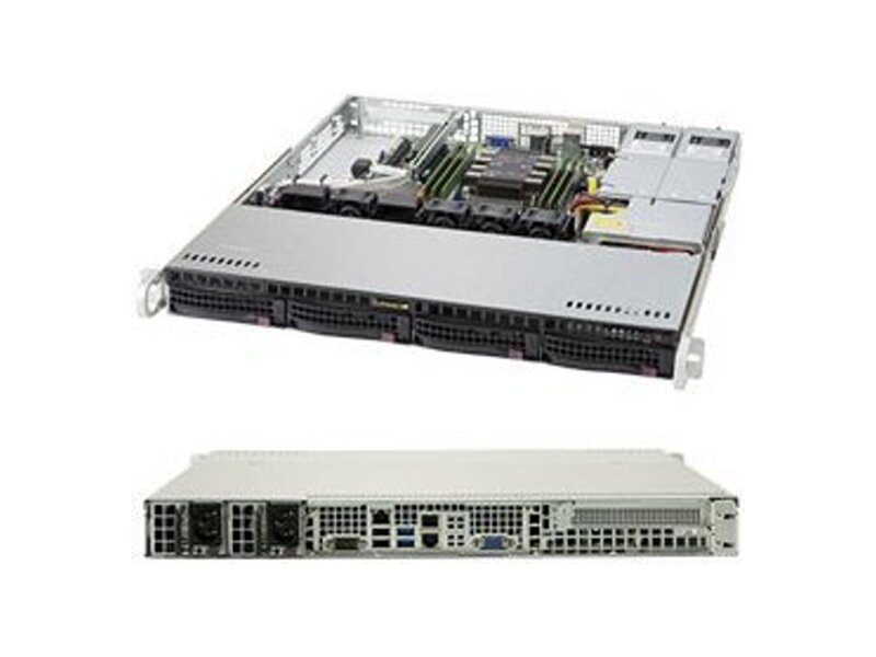 SYS-5019P-MR  Supermicro SuperServer 1U 5019P-MR noCPU(1) Scalable/ TDP 70-165W/ no DIMM(6)/ on board C621 RAID 0/ 1/ 5/ 10/ no HDD(4)/ 2xGE/ 1xPCIEx16/ 2xR400W
