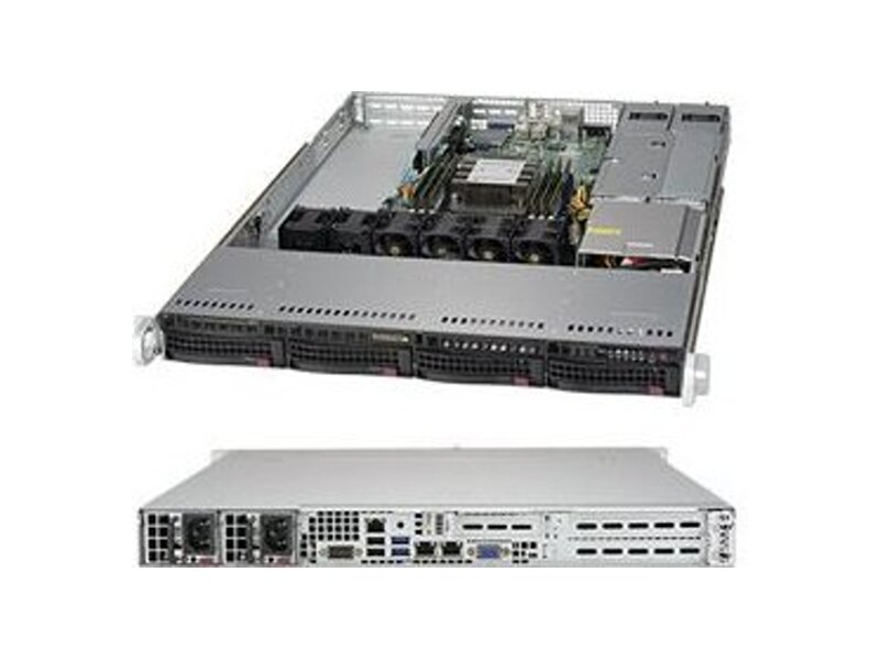 SYS-5019P-WTR  Supermicro SuperServer 1U 5019P-WTR noCPU(1) Scalable/ TDP 70-205W/ no DIMM(6)/ on board C622 RAID 0/ 1/ 5/ 10/ no HDD(4)/ 2x10GE/ 2xPCIEx16, 1xPCIEx8/ 2xR500W Platinum