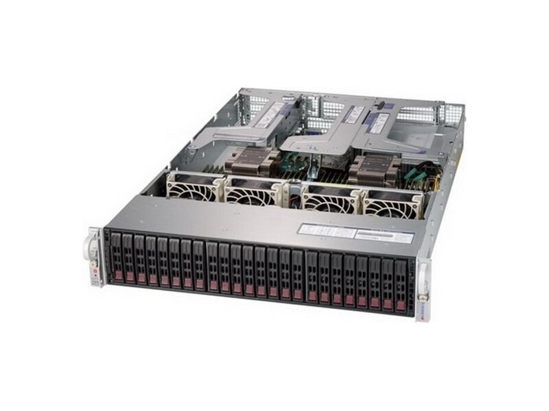 PIO-2029U-TR4-FT019  Серверная платформа SuperMicro SYS-2029U-TR4-FT019/ 2U/ 2xС621/ 24xDIMM DDR4 2933 MHz/ 24x2.5 SAS/ SATA/ 14xSATA6G/ 20 SAS 6G/ 4 NVMe/ SAS 6G/ 2xPCI-E Gen3 x8 LP/ PCI-E Gen3 x16 FHFL/ 5xUSB 3.0/ VGA Port/ 5xRJ45