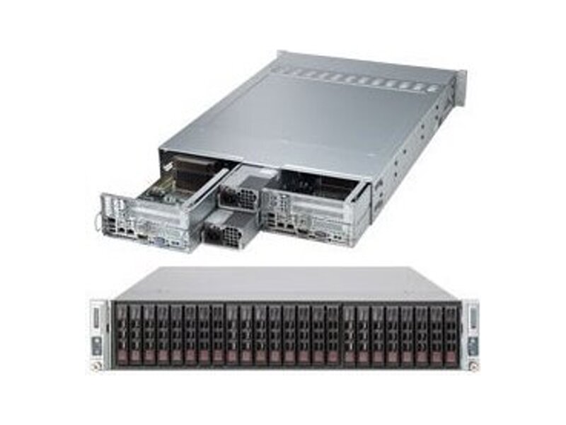SYS-2027TR-D70RF  Supermicro SuperServer 2U 2027TR-D70RF Dual Skt Xeon E5-2600/ 8x DIMM/ on board C602/ 12x 2.5'' Hot-swap SAS/ Dual port Gigabit Ethernet/ 3x PCI-E 3.0 (x8) (1xLP and 2x FH HL)/ R1280W