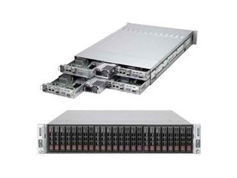 SYS-2027TR-H71RF+  Supermicro SuperServer 2U 2027TR-H71RF+ Dual Skt Xeon E5-2600/ 16x DIMM/ on board C602/ 6x 2.5'' Hot-swap SATA3/ SAS2/ Dual port Gigabit Ethernet/ 1x MicroLP PCI-E 3.0 x8/ R1620W