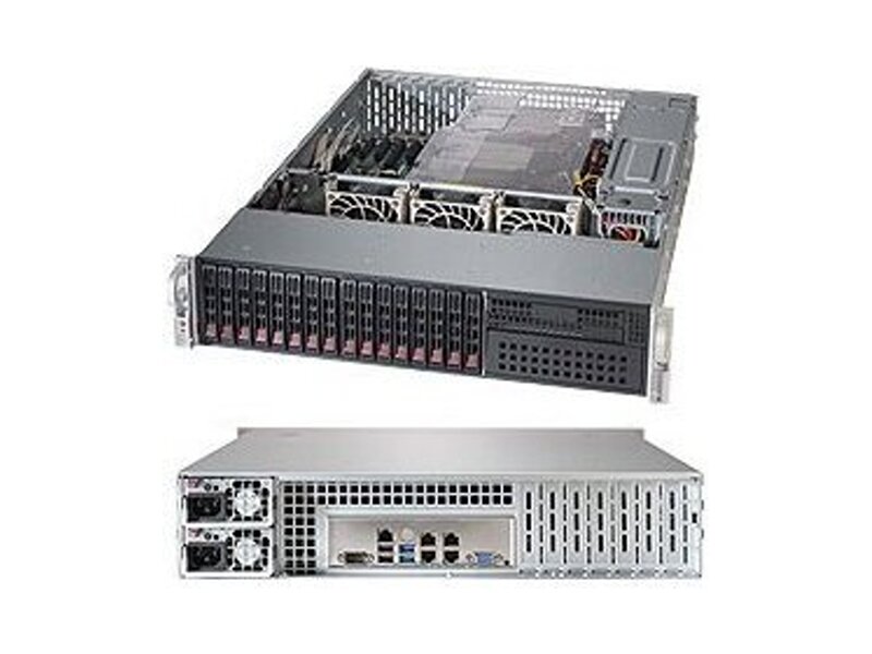 SYS-2028R-C1RT  Supermicro SuperServer 2U 2028R-C1RT no CPU(2) E5-2600v3/ v4/ no DIMM(16)/ on board C612 RAID 0/ 1/ 5/ 10, SAS3(3108)/ no HDD(16)/ 2x10GE/ 1xPCIEx16, 6xPCIEx8/ 2x920W