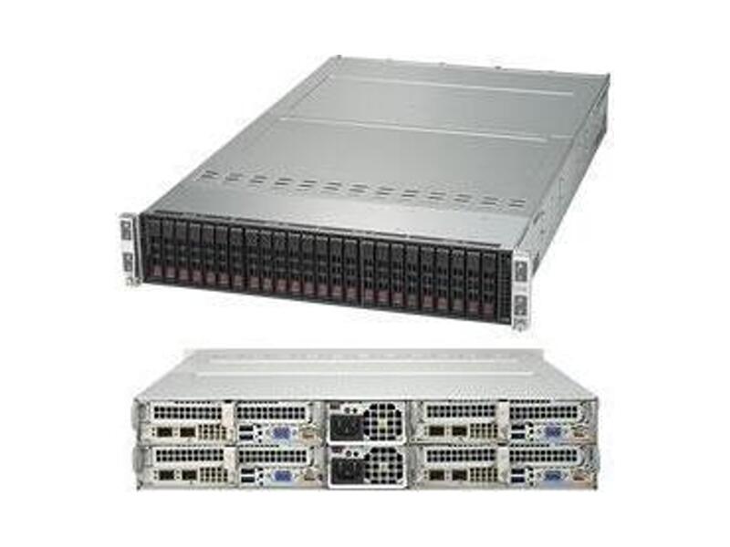 SYS-2028TP-HC1R-SIOM  Supermicro SuperServer 2U 2028TP-HC1R-SIOM Dual Skt Xeon E5-2600v4/ v3/ 16x DIMM/ on board C612 SAS3 RAID 0,1,5,6,10,50,60 / 6x 2.5'' Hot-swap SAS/ SATA/ 1 Dedicated IPMI LAN port/ 1 PCI-E 3.0 x16 (LP), 1 PCI-E 3.0 x8 (LP), 1 SIOM card/ R2000W