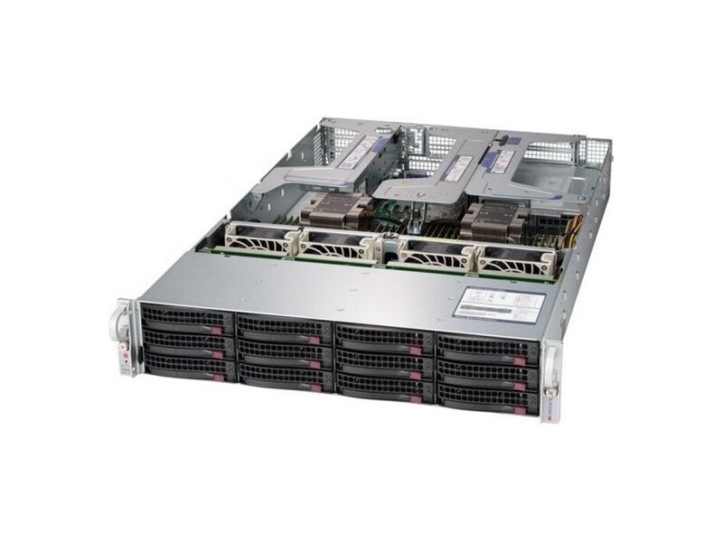 SYS-6029U-E1CR4  Supermicro SuperServer 2U 6029U-E1CR4, Dual Skt Xeon Scalable, 2x4114 4x32Gb, 1x 2.5''/ 3.5'' SSD, C621 1G 4P, 2x1000W