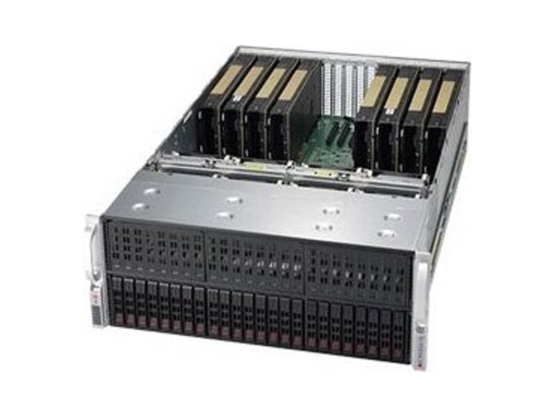SYS-4029GP-TRT2  Supermicro SuperServer 4U 4029GP-TRT2 no CPU(2) Scalable/ TDP 70-205W/ no DIMM(24)/ on board C622 RAID 0/ 1/ 5/ 10/ no HDD(24)/ 2x10GE/ 11 PCIe3.0 x16 1 PCIe3.0 x8/ 2000W (2+2) Redundant