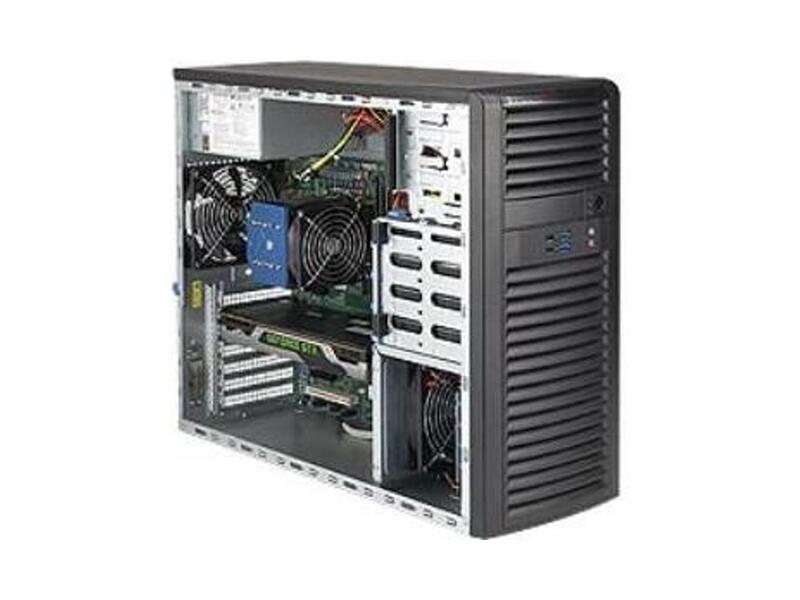 SYS-5039C-T  Supermicro SuperWorkstation Mid-Tower 5039C-T Single Skt Xeon E, 8th/ 9th Gen.Core i9/ i7/ i3, Celeron, Pentium/ 4x DIMM/ on board C246 SATA3 RAID 0, 1, 5, 10/ 4 Fixed 3.5'' drive bays/ 2 PCIE 3.0 x16, 1 PCIE 3.0 x4, 1 PCIE 3.0 x1/ 500W