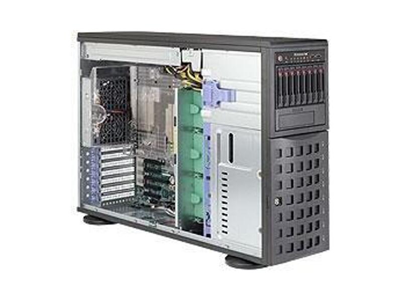 SYS-7048R-C1RT  Supermicro SuperServer 4U 7048R-C1RT no CPU(2) E5-2600v3/ v4/ no DIMM(16)/ on board C612 SATA3 RAID 0/ 1/ 5/ 10/ 8x3.5'' + 8x2, 5'' HS/ 2x10GE/ 1xPCIEx16, 6xPCIEx8/ 2x920W