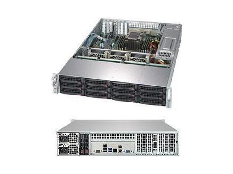 SSG-5029P-E1CTR12L  Supermicro SuperStorage Server 2U 5029P-E1CTR12L no CPU(1) Scalable/ TDP 70-205W/ no DIMM(8)/ on board C622 SATA3 RAID 0/ 1/ 5/ 10, SAS3(3008) RAID 0/ 1/ 10/ no HDD(12), opt.2x2.5(rear)/ 2x10GE/ 1xPCIEx16, 2xPCIEx8, 1xPCIEx4/ 2x800W