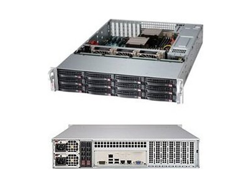 SSG-6028R-E1CR12T  Supermicro SuperStorage Server 2U 6028R-E1CR12T no CPU(2) E5-2600v3/ v4/ no DIMM(16)/ on board C612 SAS3(3108) RAID 0/ 1/ 5/ 6/ 10/ 50/ 60, SATA3 RAID 0/ 1/ 5/ 10/ no HDD(12), opt.2x2.5(rear)/ 2x10GE/ 1xPCIEx16, 6xPCIEx8/ 2x920W