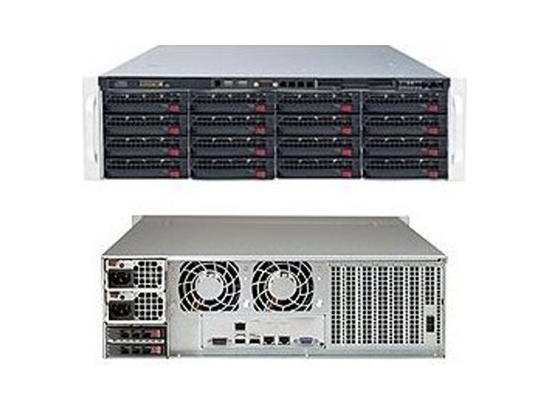 SSG-6038R-E1CR16L  Supermicro SuperStorage Server 3U 6038R-E1CR16L no CPU(2) E5-2600v3/ v4/ no DIMM(16)/ on board C612 SAS3(3008), SATA3 RAID 0/ 1/ 5/ 10/ no HDD(16), opt.2x2.5(rear)/ 2x10GE/ 1xPCIEx16, 6xPCIEx8, JBODExpPortt/ 2x920W