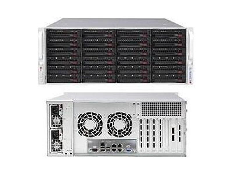 SSG-6048R-E1CR24H  Supermicro SuperStorage Server 4U 6048R-E1CR24H no CPU(2) E5-2600v4/ v3/ no DIMM(16)/ on board C612 SATA3(6G) RAID 0/ 1/ 5/ 10, SAS3(3108) RAID 0/ 1/ 5/ 6/ 10/ 50/ 60/ no HDD(24)/ 2x10GE/ 1xPCIEx16, 6xPCIEx8, JBODExpPort/ 2x920W