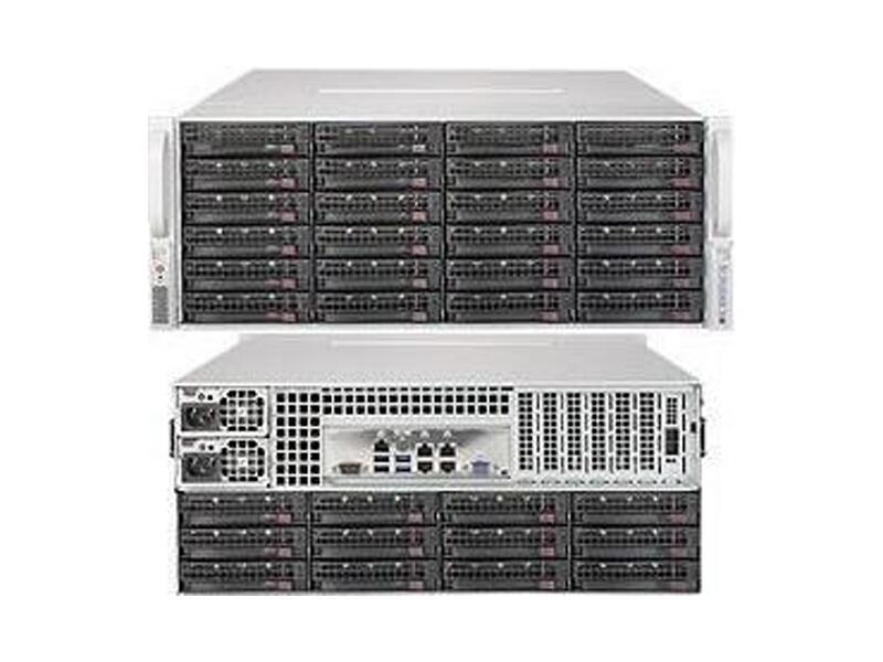 SSG-6048R-E1CR36N  Supermicro SuperStorage Server 4U 6048R-E1CR36N no CPU(2) E5-2600v3/ v4/ no DIMM(24)/ on board C612 SAS3(3108) RAID 0/ 1/ 5/ 6/ 10/ 50/ 60, SATA3 RAID 0/ 1/ 5/ 10/ no HDD(36)/ 4x10GE/ 2xPCIEx16, 3xPCIEx8, 1xPCIEx4, JBODExpPort/ 2x1280W